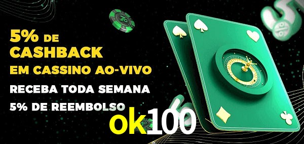 Promoções do cassino ao Vivo ok100